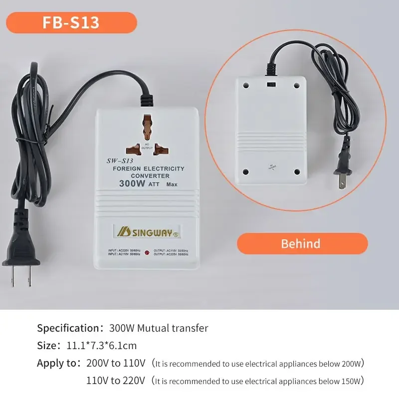 TC-500A-U/D 500 Watt Step Up And Down Voltage Transformer - World Import