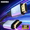 NIERBO HDMI 2.1 Cable HDMI Cord 8K 60Hz 4K 120Hz 48Gbps EARC ARC HDCP Ultra High Speed HDR for HD TV Laptop Projector PS4 PS5