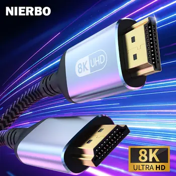 NIERBO HDMI 2.1 Cable HDMI Cord 8K 60Hz 4K 120Hz 48Gbps EARC ARC HDCP Ultra High Speed HDR for HD TV Laptop Projector PS4 PS5 1