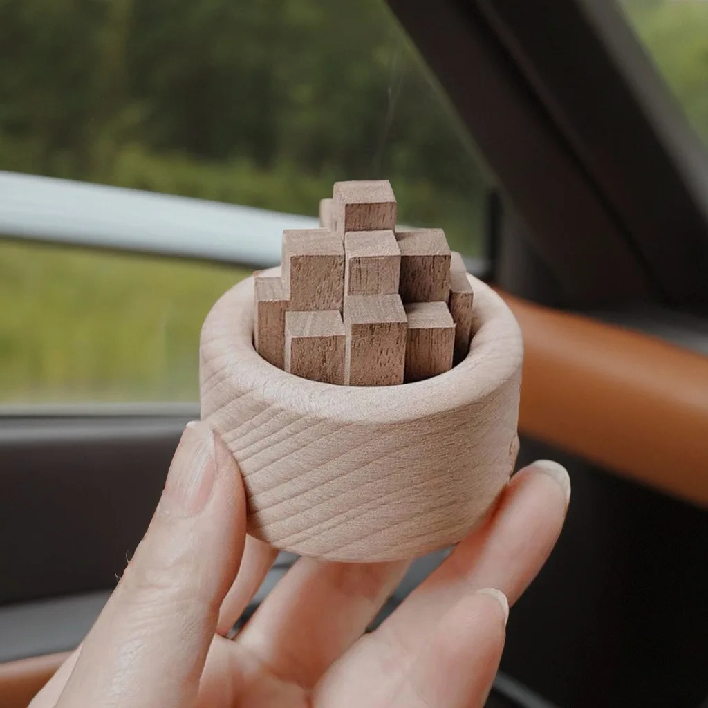 Wood Scent Diffuser Fireless Aromatherapy Essential Oil Expanded Fragrant Wood Tea Table Ornament Car Essential Oil Diffuser Decor 3 Styles