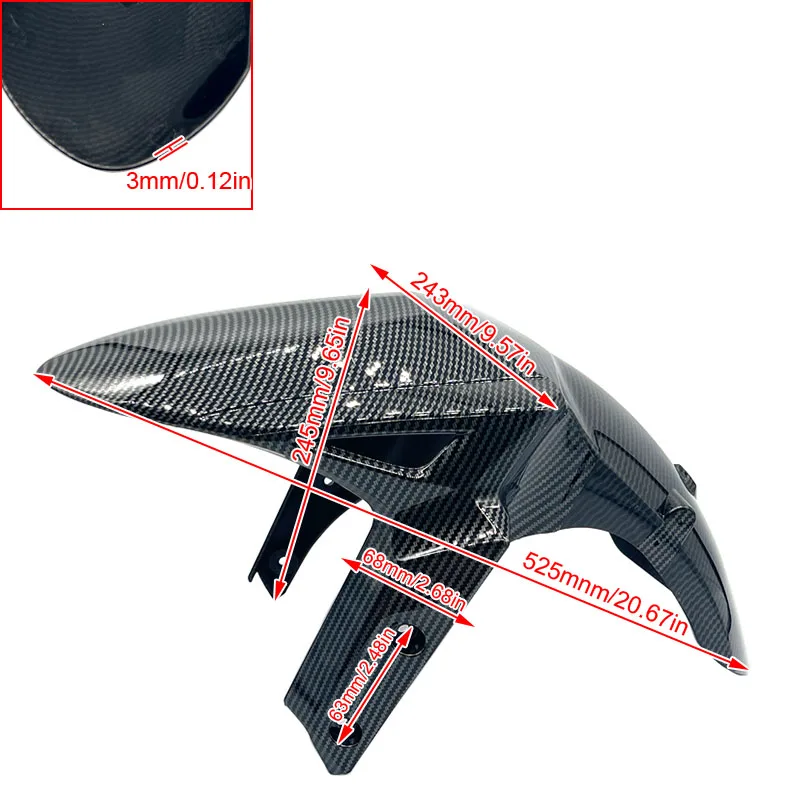Moto Fender Pour Kawasaki Pour Versys 650 Pour KLE650 Pour Versys 1000 2010-2023 Garde-Boue En Plastique Prolongateur Avant Moto Moto Protecteur Garde Boue (Couleur