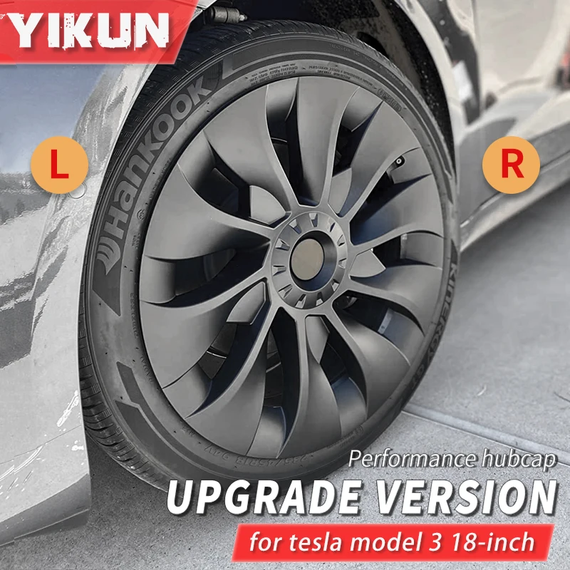 4Pcs Tappo Del Mozzo Prestazioni Tappo Della Ruota Di Ricambio Accessori Per La Copertura Completa Del Cerchione Dell'Automobile Per Tesla Model 3 18 