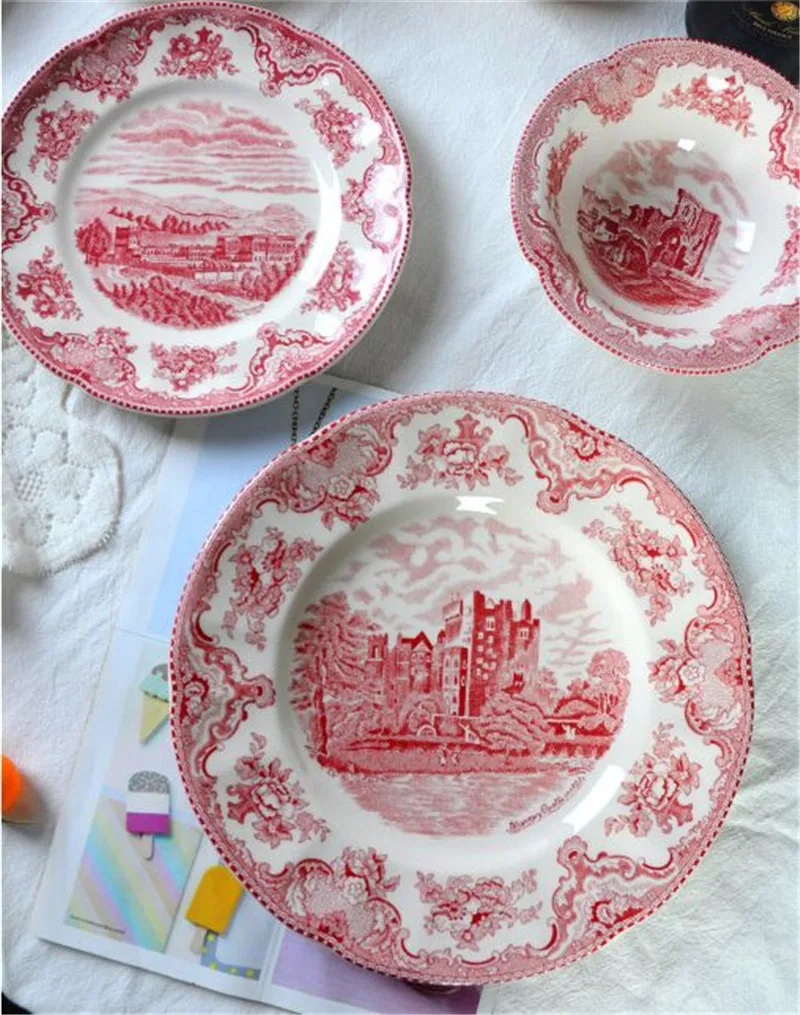 Description Picture 6 of itemPorcelain Ceramic Plates Bowls Round 8/10 Inch Kitchen Cutlery Steaks & Cakes Desserts Dishes Coffee Cups