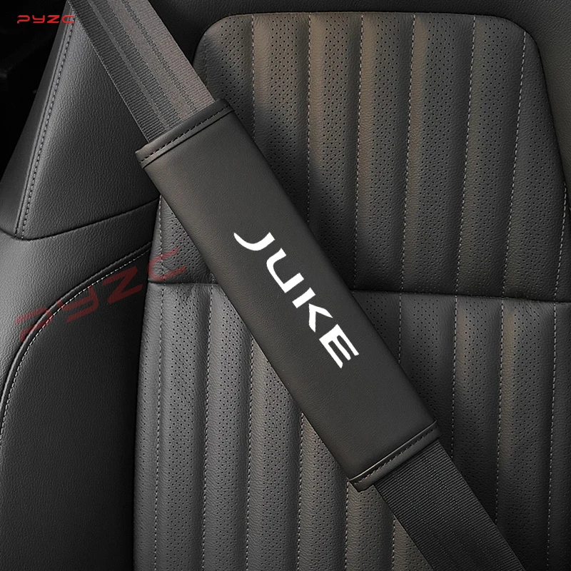Car Suede Carbon Fibre Safety Belt Cover Shoulder Protection Shoulder Protective Pad For Nissan Juke F15 F16 Auto Accessories