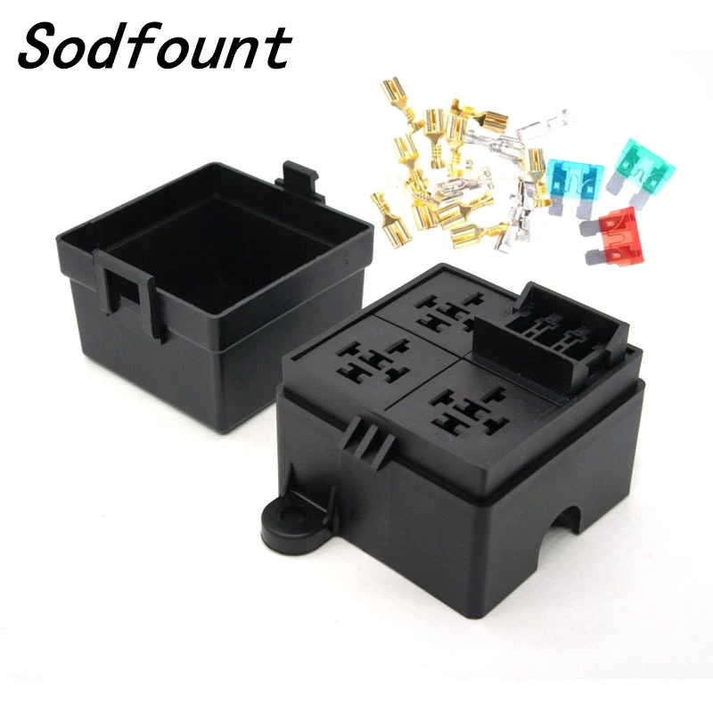 Free Combination Auto Car Truck 3 Way Fuse Holder Relay Holder Circuit Standard Ato Blade Fuse Box Block Holder 12V 24V Free Combination Auto Car Truck 3 Way Fuse Holder Relay Holder Circuit Standard Ato Blade Fuse Box Block Holder 12V 24V