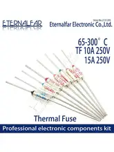  TF Thermal Fuse RY 10A 15A 250V Temperature 65C 73C75C 85C 100C 110C 120C 130C 152C 165C 172C 185C 192C 200C 216C 240C 280C 300C 