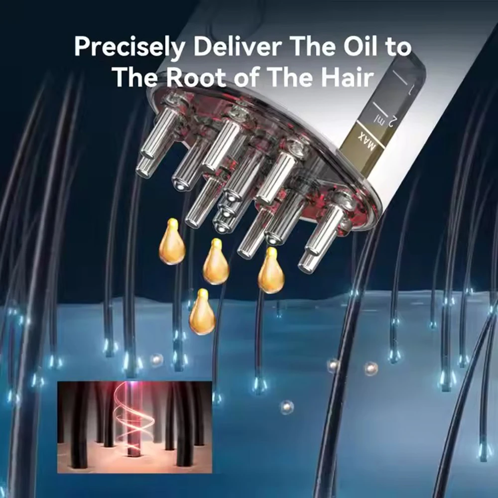 Electric Hair Applicator Scalp Massager With 70Ml Storage Hair Treatment Growth Applicator Scalp Head Massager for Hair Growth