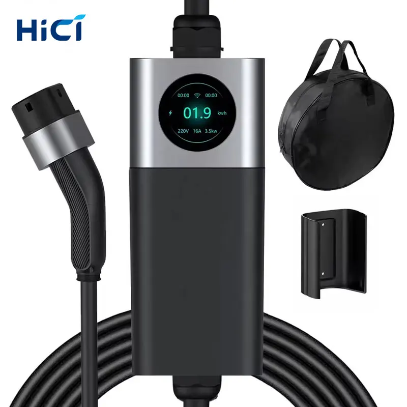 HICI 레벨 2 전기 자동차 충전기 9.6Kw 40A 전류 조절 가능 EV 및 플러그인 하이브리드 자동차 충전기(NEMA 14-50/5-15 플러그 포함)