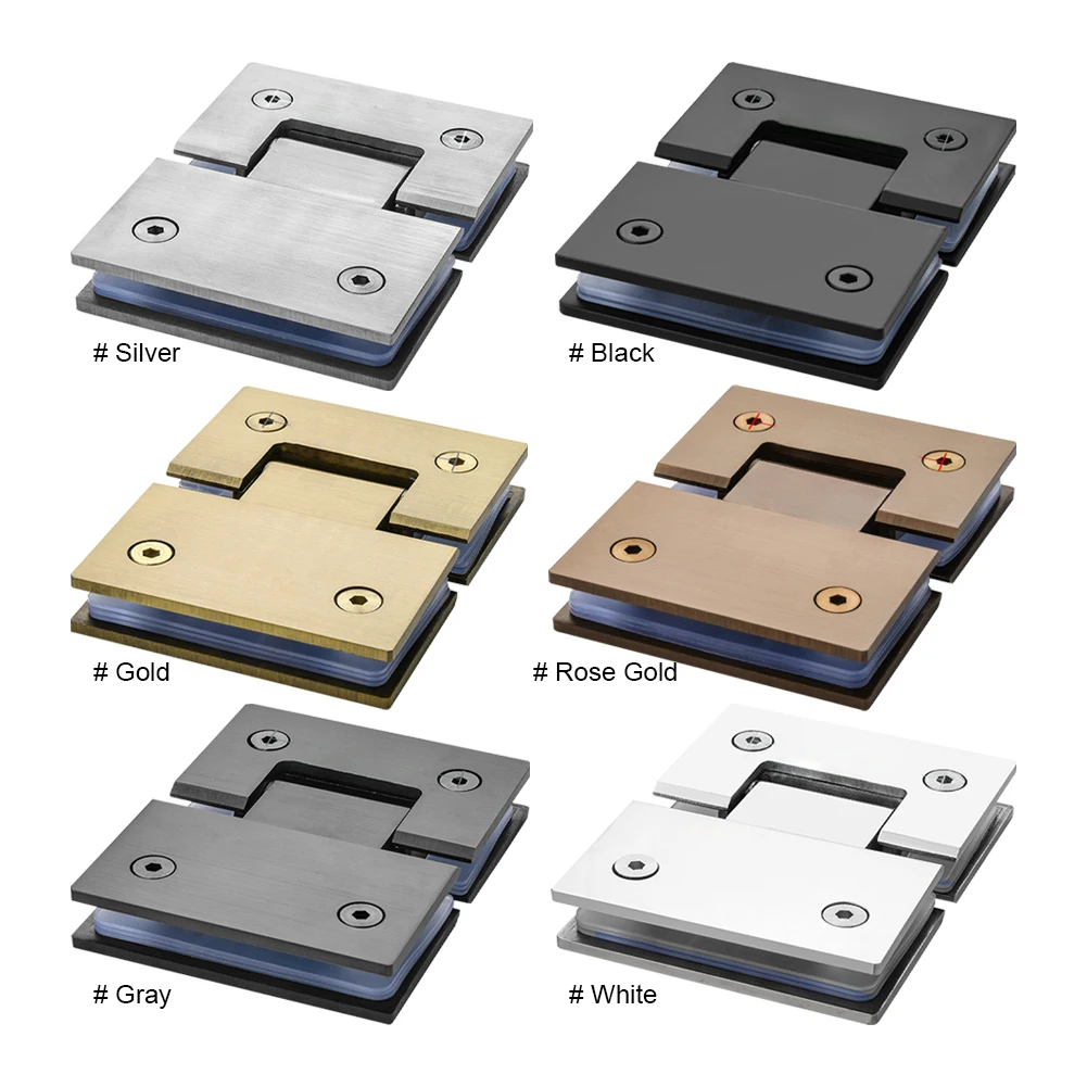 180 Degrees Showcase Clip 304 Stainless Steel Heavy Duty Glass Bracket Clamp Shower Door Hinge Furniture Hinge Replacement Parts