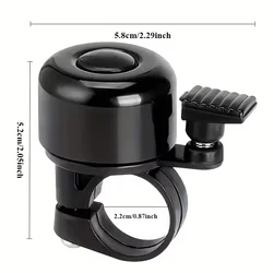Aluminum Alloy Bicycle Bell with Built - In AirTag Holder (Black)