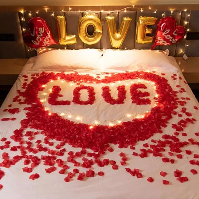 500/1000/3000 Pieces Colorful Artificial Rose Petals Artificial Flower Silk Petals For Valentine Day Wedding Flower Decoration artificial rose petals