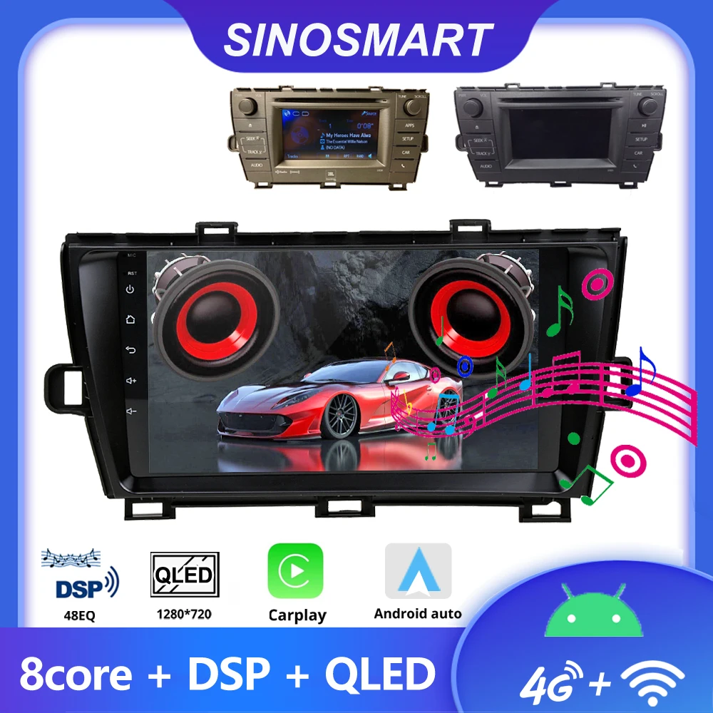 My Toyota Eu Mise à Jour Gps Gratuite Sinosmart – lecteur GPS pour Toyota Prius, avec caméra de recul OEM en  usine, DSP noir/gris/argent | AliExpress