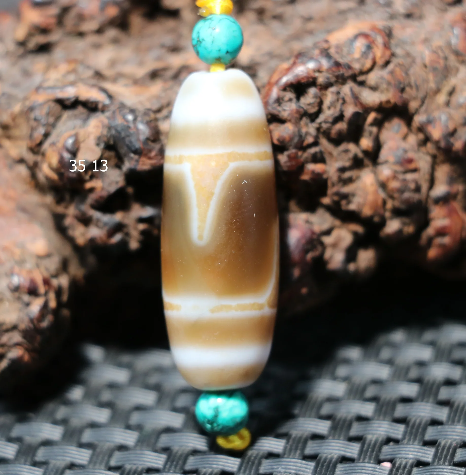 

Unique Magic Power Tibetan Old Agate Sharp Tiger Tooth Vein dZi Bead Fit For Bracelet Amulet Talisman UPD220611A12