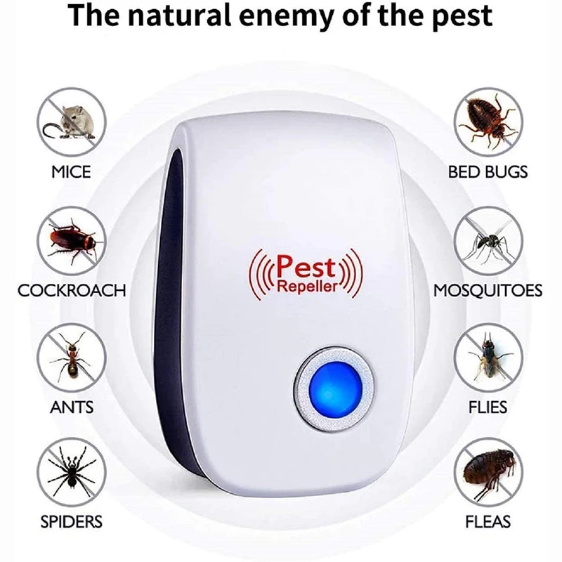 1/3/4/6Pack Ultrasonic Electromagnetic Mosquito Anti Mouse Insect Repeller Rat Cockroach Control Household Pest Reject Repellent