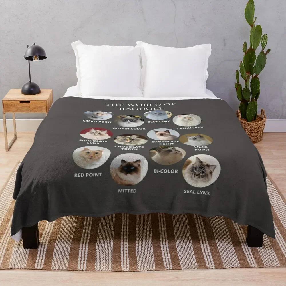 The World Of Ragdoll Cats Throw Blanket Thermal For Travel Summer Bedding Coperte