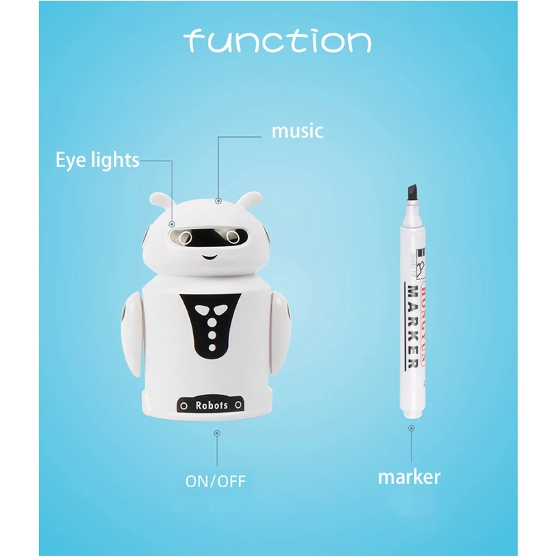 Follow Any Drawn Line Magic Pen Inductive Mouse Cow Robot Model Children Kids Toy With Sound And Light Children Gift 4