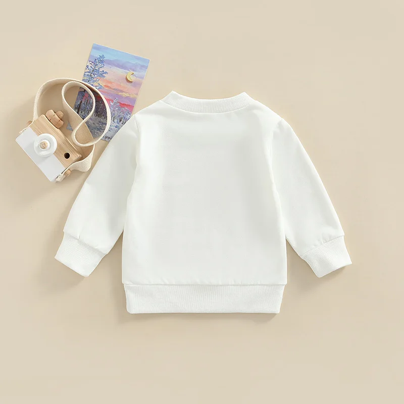 FOCUSNORM 0-3Y Autumn Baby Girls Boys Cute Sweatshirt Outwear Letter Printing Long Sleeve Pullover Tops