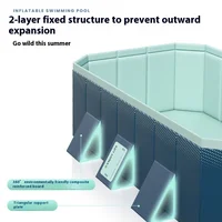 Piscine gonflable sans Installation, piscine de jeu d'eau, épaisse, résistante à l'usure, pliable, grande piscine extérieure 4