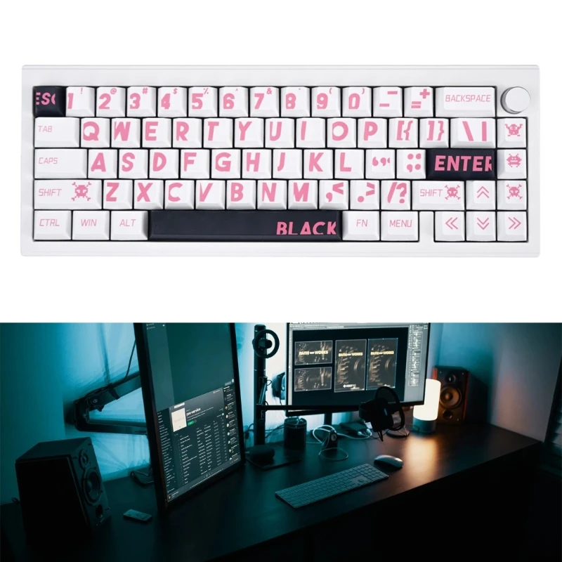 

133 клавиши XDA Profile Keycaps PBT Keycaps для механической клавиатуры Сублимационная краска Прямая поставка