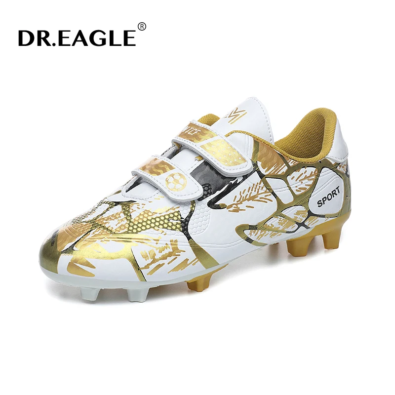 

DR.EAGLE Children's Soccer Shoes Football Boots TF/FG Outdoor Grass Cleats Football Shoes Crampon Football Enfant Size 28-38