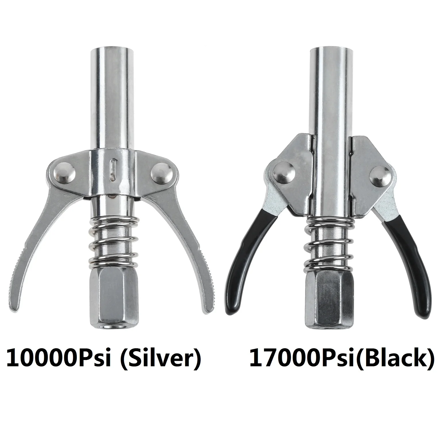 Grease Gun Coupler Tips Heavy Duty 10,000/17,000PSI Quick Lock-on and Release Double Handle for All Grease Guns 1/8" NPT Fitting