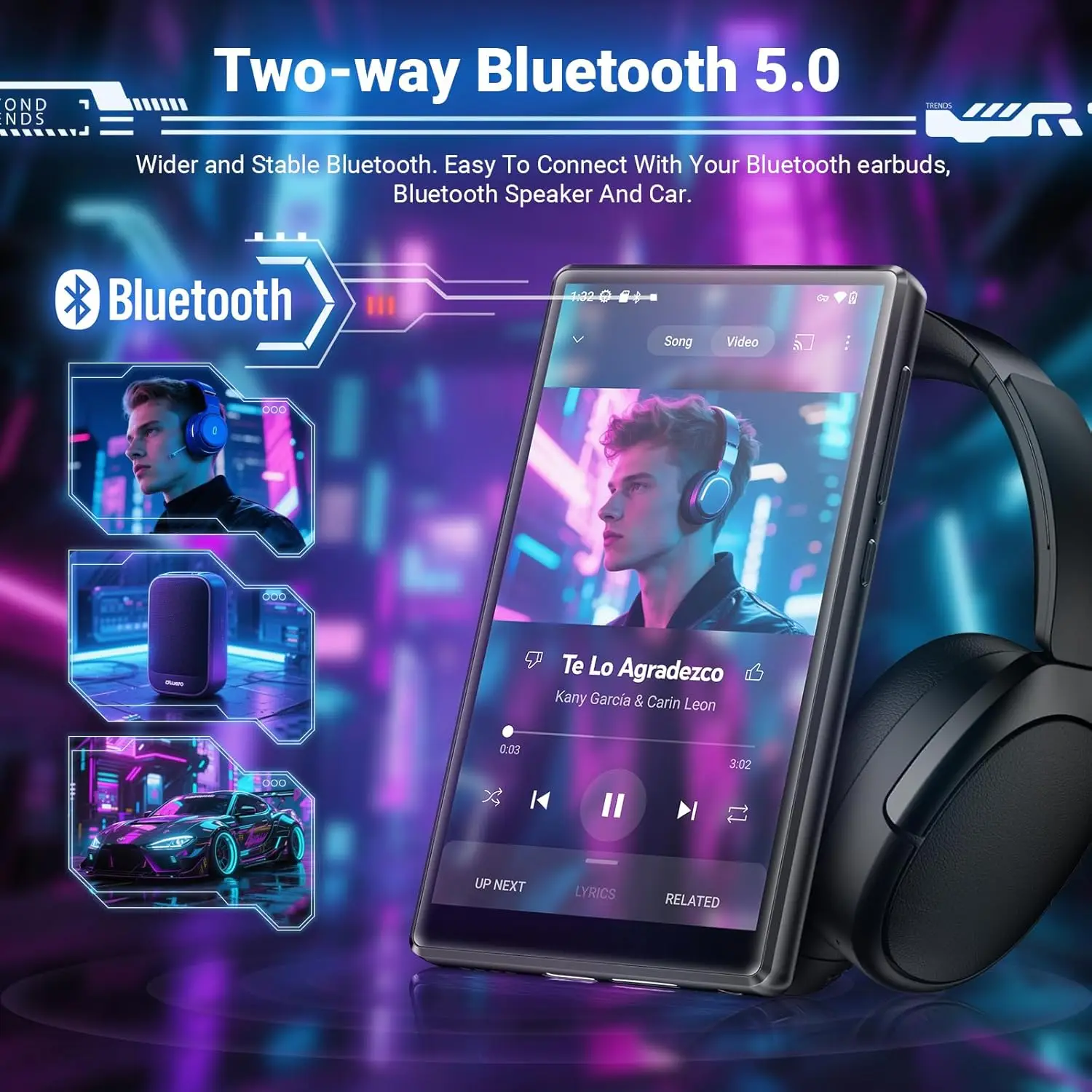 256GB Android MP3 Player WiFi 6