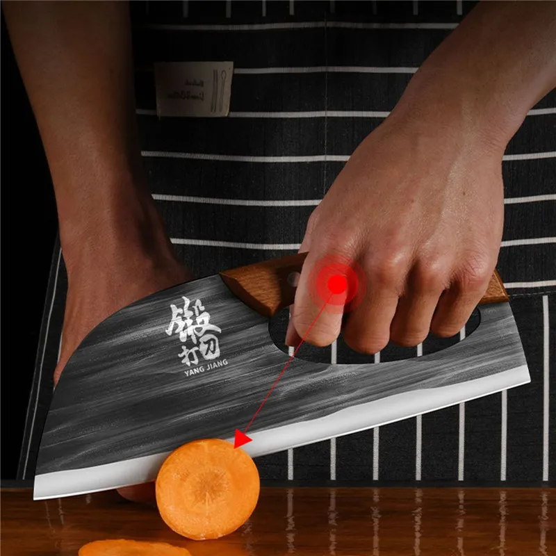 Heavy Chef Kitchen Stainless Steel Knife Labor-Saving Cutting Meat Sharp Knife 24Cm