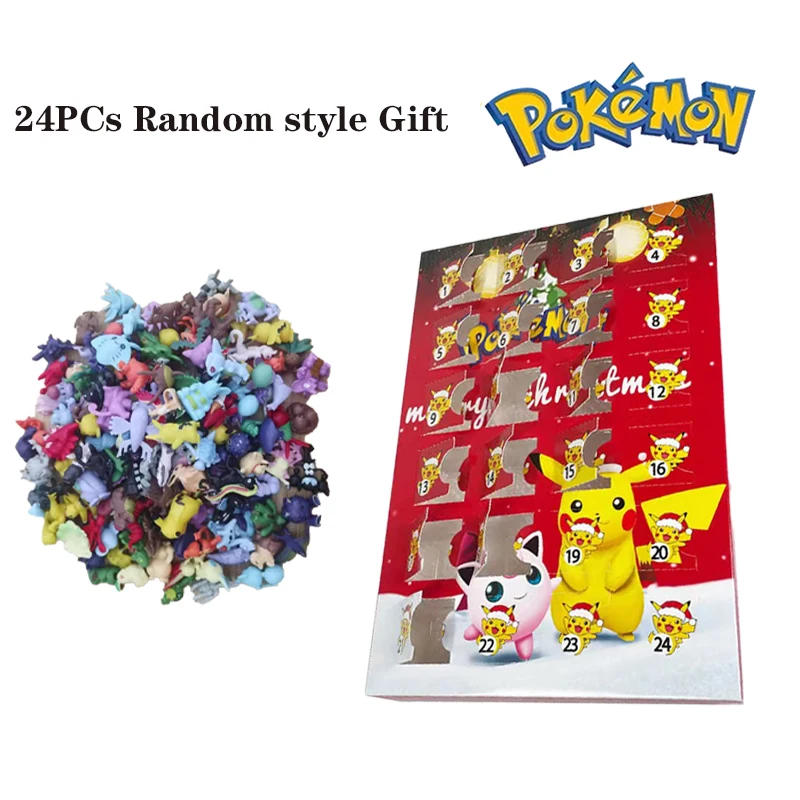 Boîte de calendrier de l'avent Pokémon pour enfants, 2 styles, 2024, Eevee,  Pikachu Anime Action Figure, Merry Christmas, Original Toy, peuvBoy Gift -  AliExpress