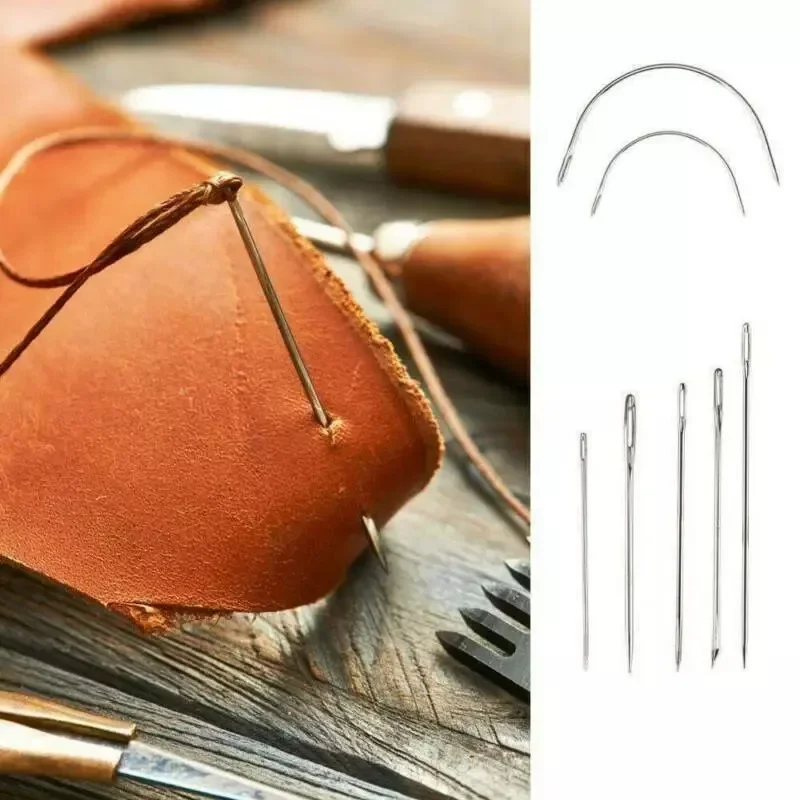 Leather Sewing Needles Set Seams Needle Thread Thimble Shoes Repair Tools DIY Leathcraft Crafts for Beginner