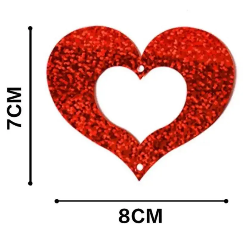 100 Pcs/Set Rain Silk Pendant Decoration Balloon Party Decoration Venue Layout Heart-shaped Balloon Sequin Pendant Decoration