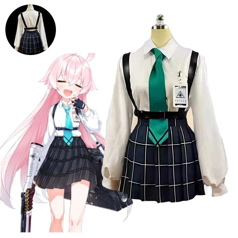 

Game Blue Archive Takanashi Hoshino Cosplay Costume JK Suits Adult Women Skirt Top Uniform Halloween Party Outfits