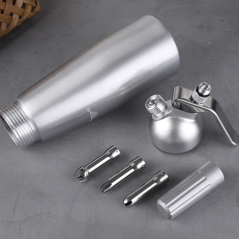 

500ml Cream Gun Siphon Kitchen Whipped Cream Gas Foamer Gun Whipper Dispenser Coffee Cake Stainless Steel Tool