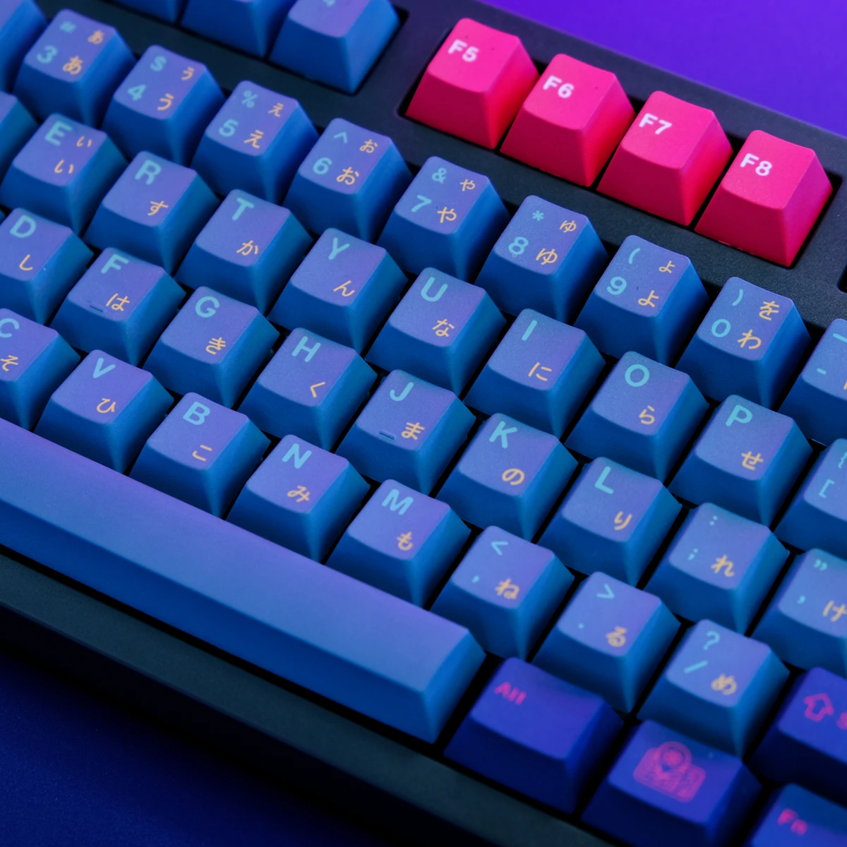Teclado Mecânico Keycaps para Interruptor mx Keycap Japonês Perfil Cereja Pbt Sublimação Dye Japão Kabukicho 129 Chaves - Imagem 2