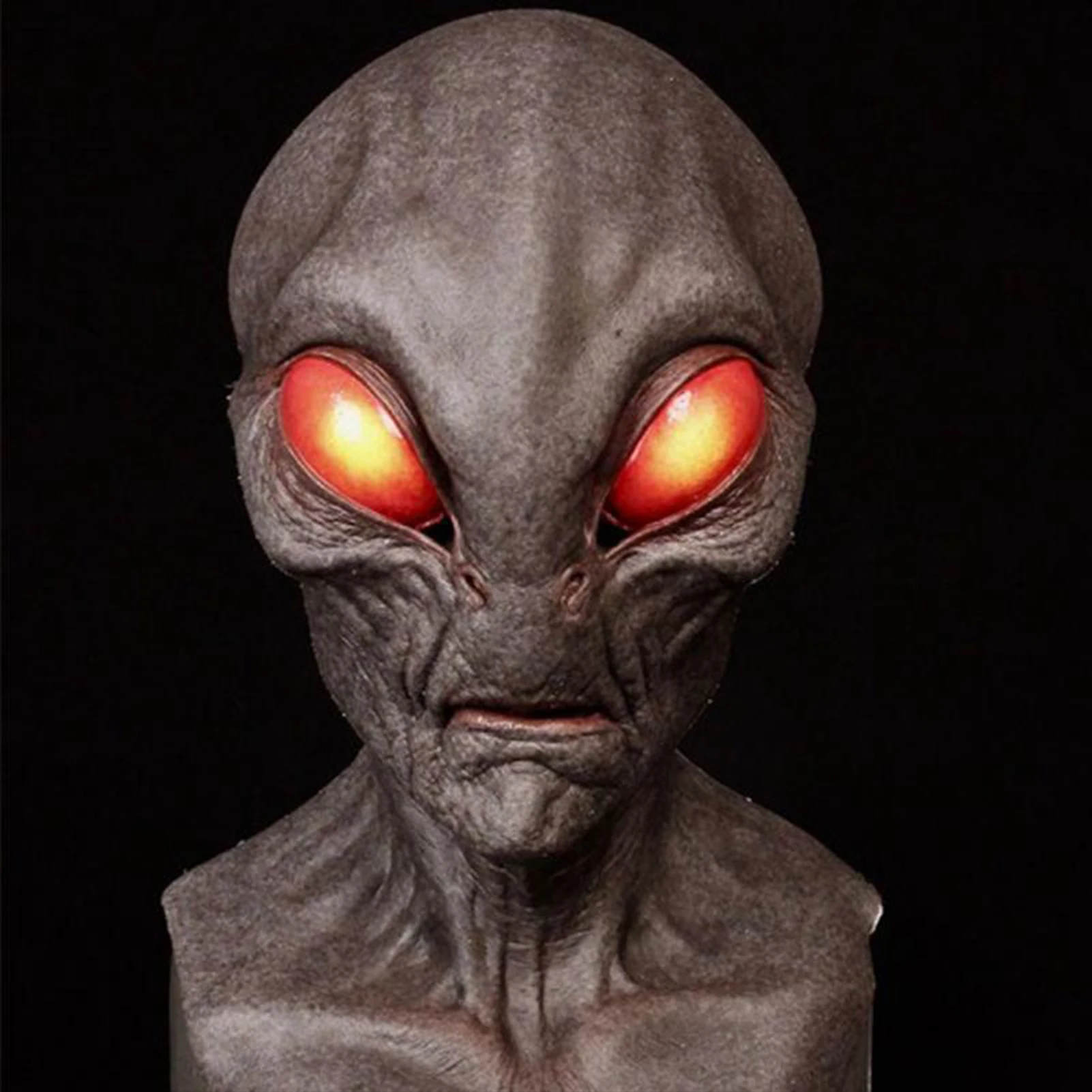 Halloween Alien Maske beängstigend schrecklich große Augen gruseligen Stil Latex maske Halloween Party Cosplay Themen Party Monster Maske – Detail 1