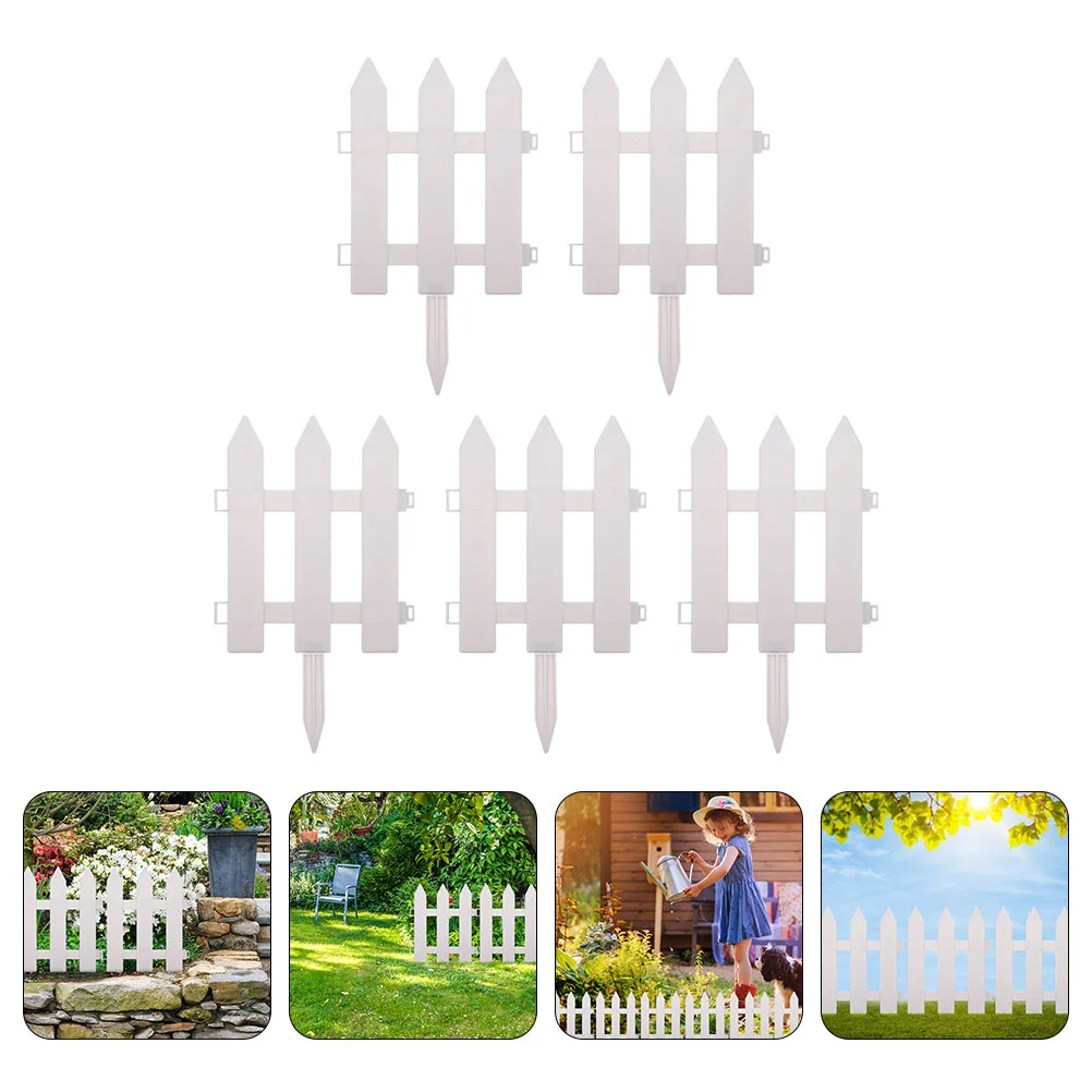 

5 Sets The Fence Flowerbed Lawn Garden Edging Lattice for Foldable Baby Playpen