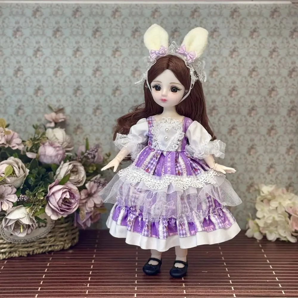 Colorful Dress-Up Doll with Removable Joints and 3D Eyes - 30cm