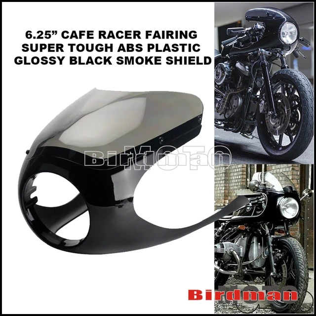 Motorcycle Smoke 6-1/4 Headlight Fairing ABS Cafe Racer Front Fairing For  Cafe Racer Cruiser