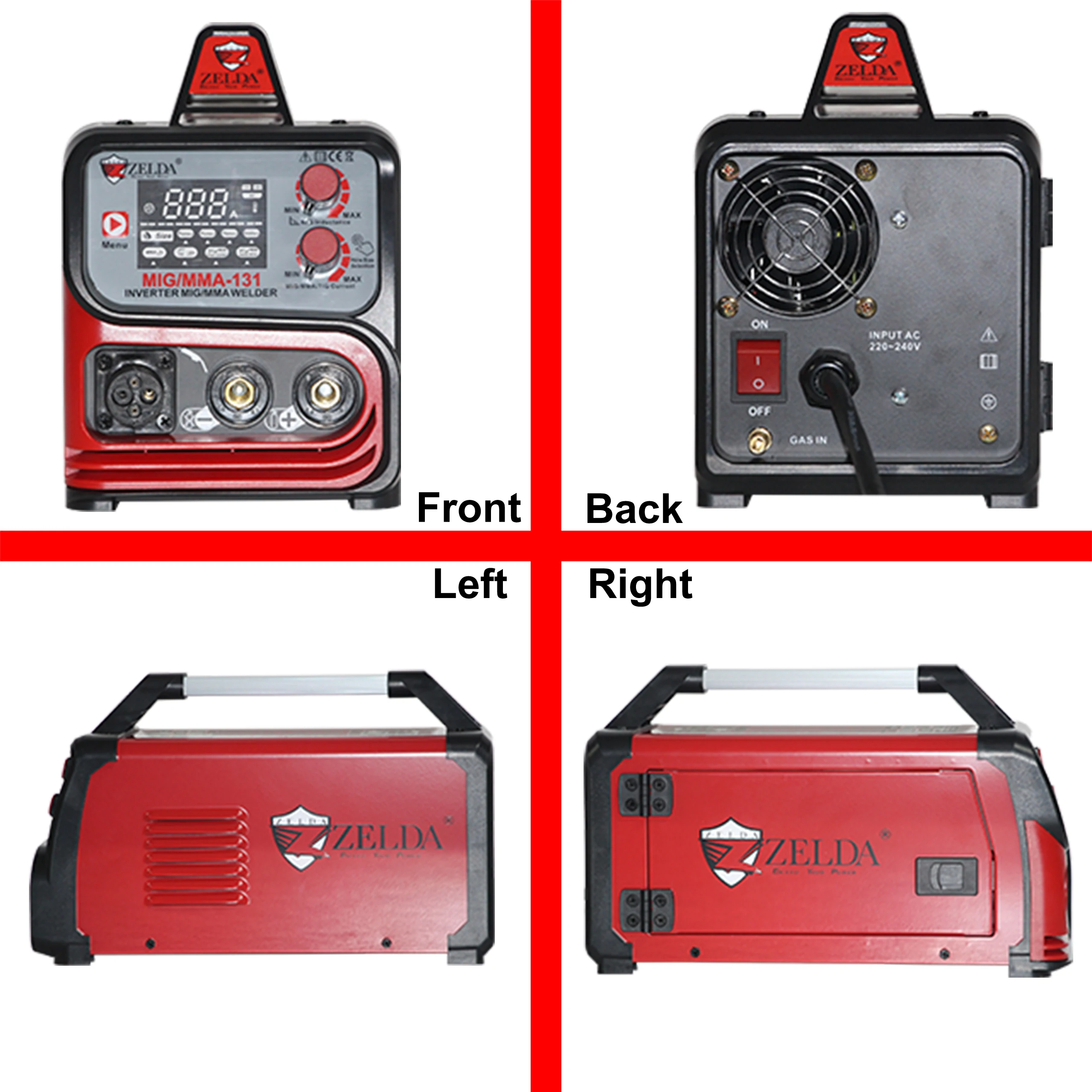 Welding Machine 3 in 1 Multifunctional MIG TIG CUT MMA Welding Machine Portable 130amp NEW 6