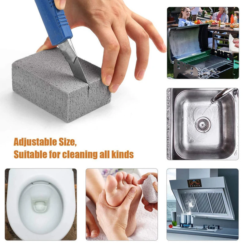 BBQ Grill Cleaning Brush Brick Block Barbecue Cleaning Stone Pumice Brick For Barbecue Rack Outdoor Kitchen BBQ Tools New