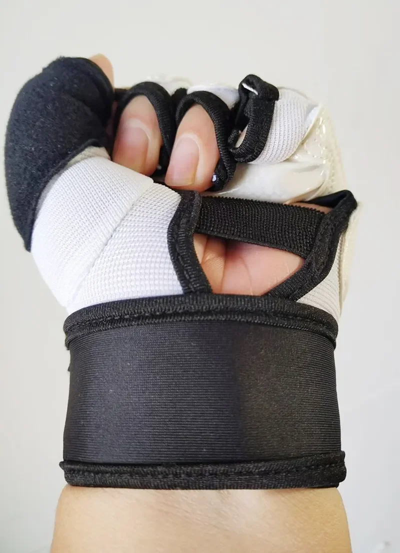 Half Finger Boxing Gloves Karate Muay Thai Training PU Leather Workout Gloves Foot Protector Taekwondo for Adults Kids
