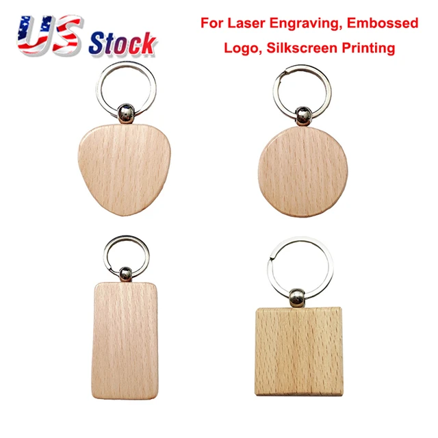 Wood Keychain Blank Personalized Wood Keychain Round Wood Keychain