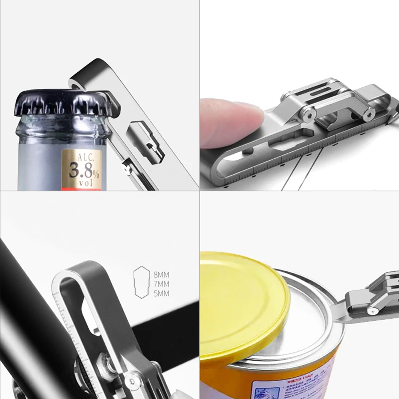 High-End Titanium Alloy Multifunctional Keychain Luxury Men Waist Hanging Car Key Chain Key Ring Father Day Gifts