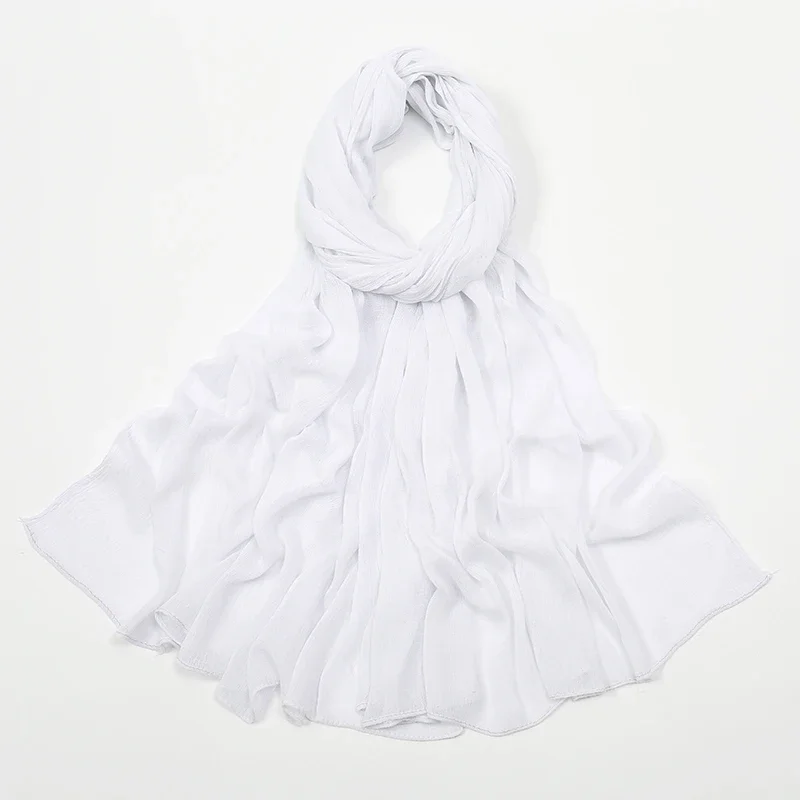 Rayon Crinkle Muslimische Frauen Hijab Viskose Baumwolle Turbane für Frau Falten Islamische Tücher und Wraps Ramadan Hijabs Schal 180*70 cm – Detail 29