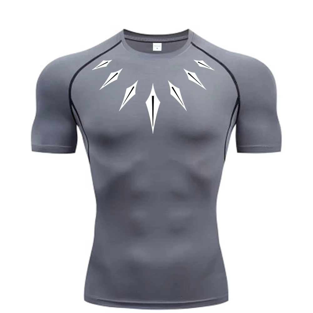 Anime Herren Kompressionsshirt Fitness Sport Laufhose Gym T-Shirts Athletisches Workout Quick Dry Tops T-Shirt Sommer – Detail 15