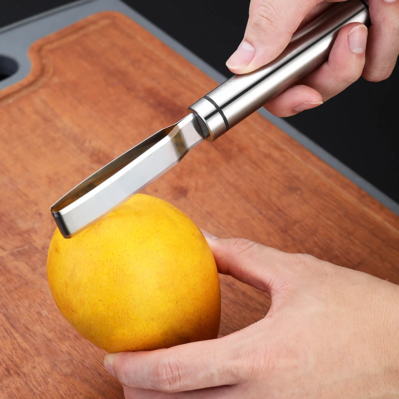 1 Pc Stainless Steel Mango Splitter Fruit Peeler Pineapple Cutting Knife Slicer Corer Peeling Tool Kitchen Gadget