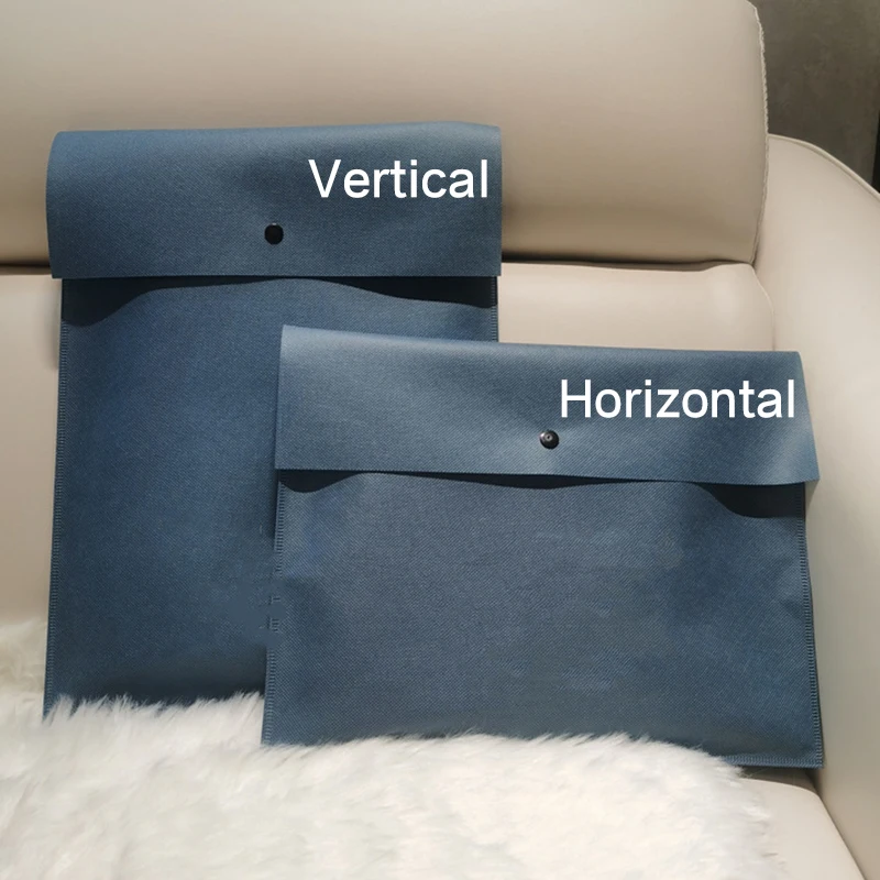 100Pack Thickened Non-woven Fabric Bag With Hidden Button Large Capacity T-shirt Packaging Clothing Store Special Gift Bag 6