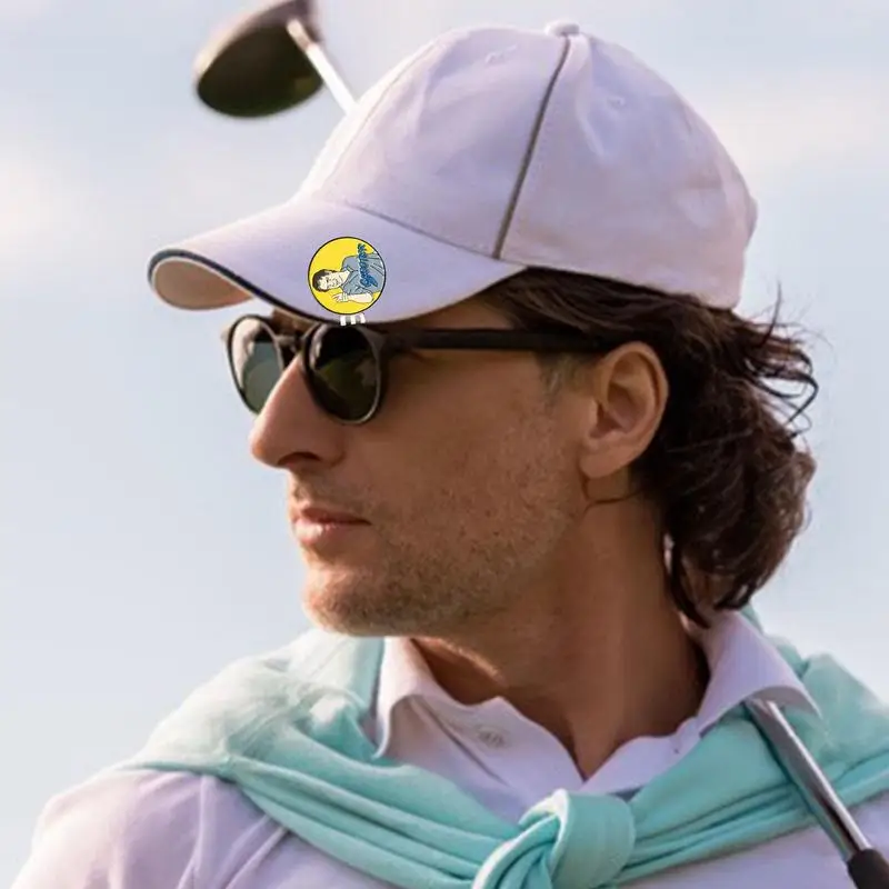 Golf Ball Markers Stainless Steel Golf Magnetic Hat Clip Ball Marker Hat Clip Clamp Marker Sports Accessory For Men