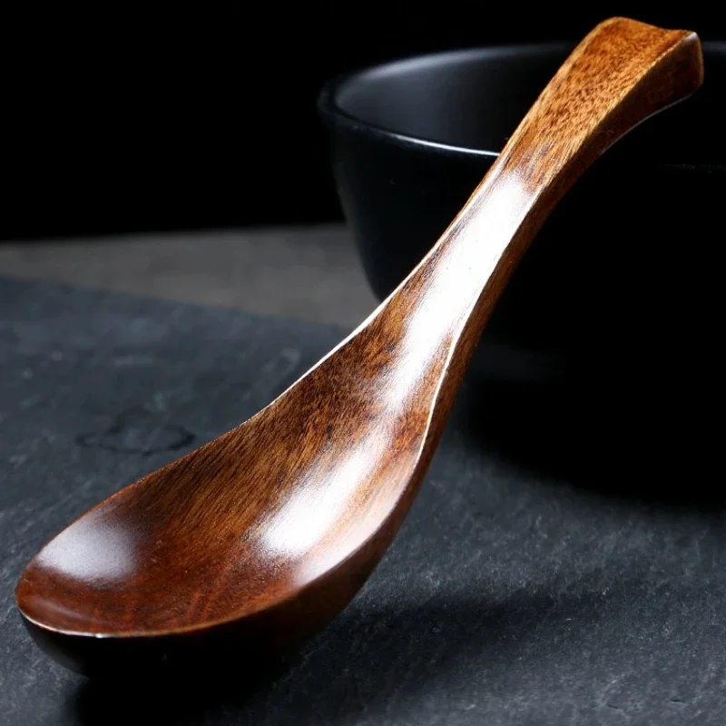 Wooden Spoon Long Handle Short Handle Soup Spoon Korean Japanese Kitchen Cooking Utensils Ramen