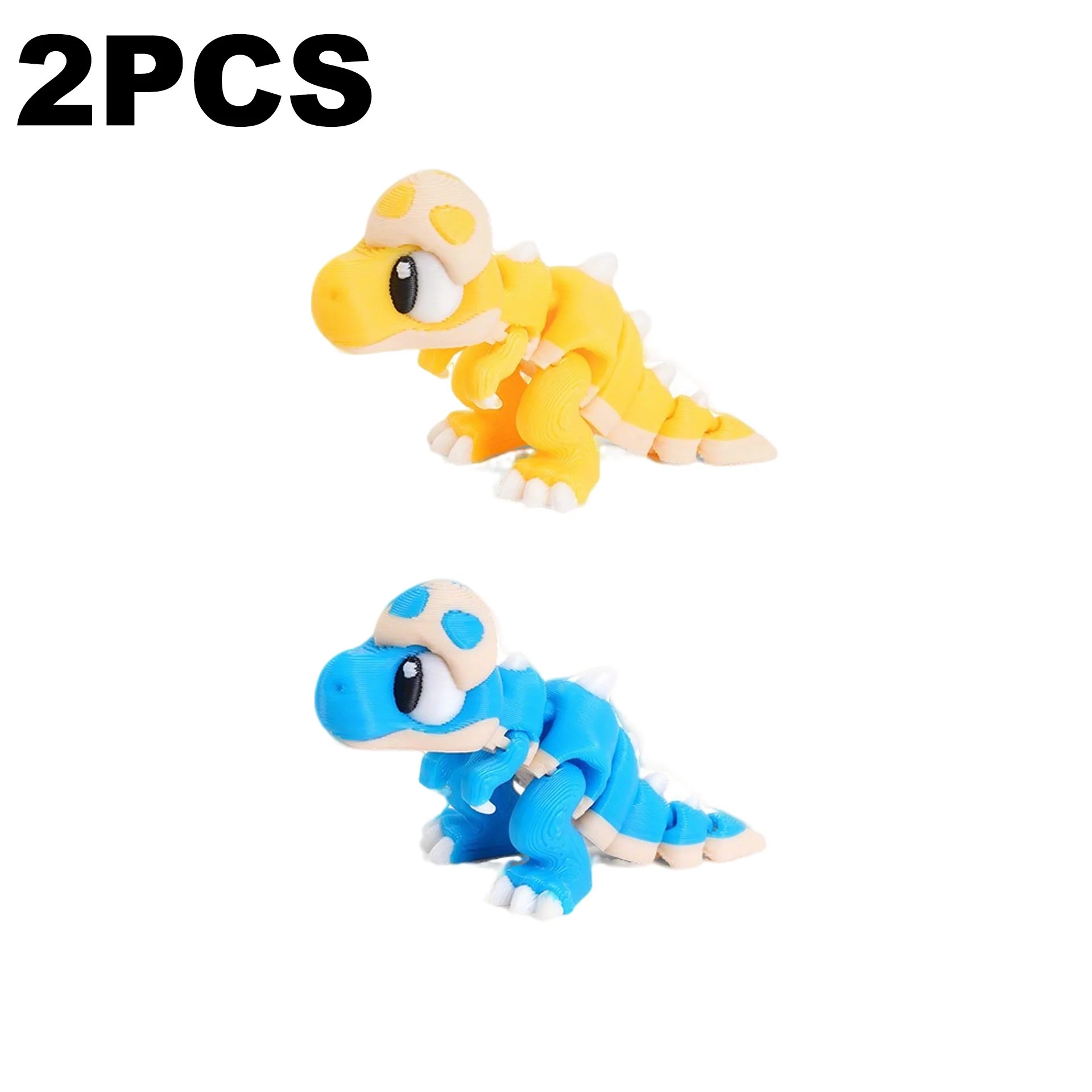 3D Printed Dinosaur Figures with Movable Joints - Desktop Decor and Kid's Gift Set