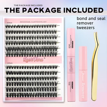 Eyelashes 240 PCS Clusters Lash Bond and Seal Makeup tools DIY Lashes Extension kit for gluing  Lashes Gluing Glue  Accessories 1